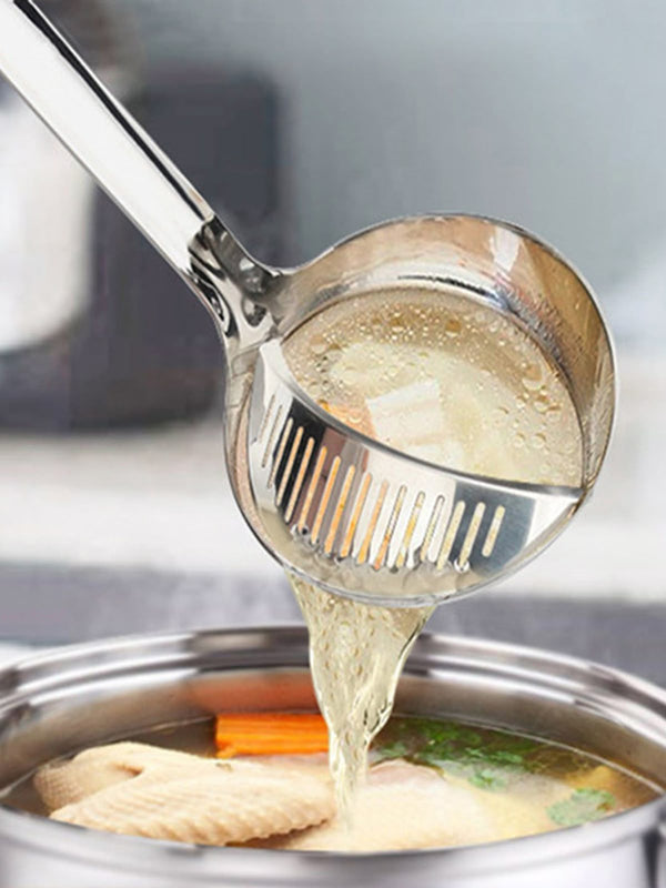 Stainless Steel Kitchen Colander with Spoon – Multi-Use Strainer