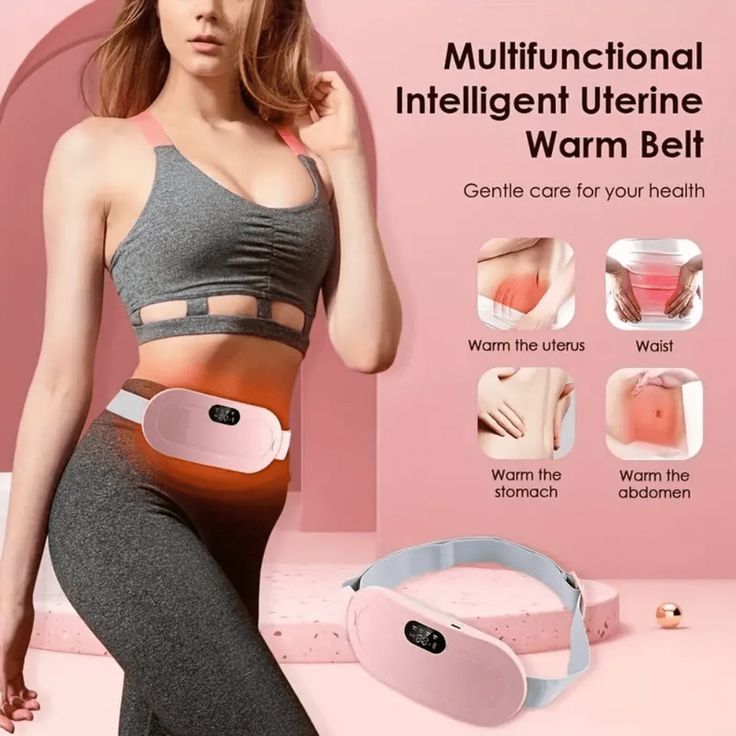 Period Pain Relief Belt – تسخين سريع وتدليك مهدئ لراحة فورية