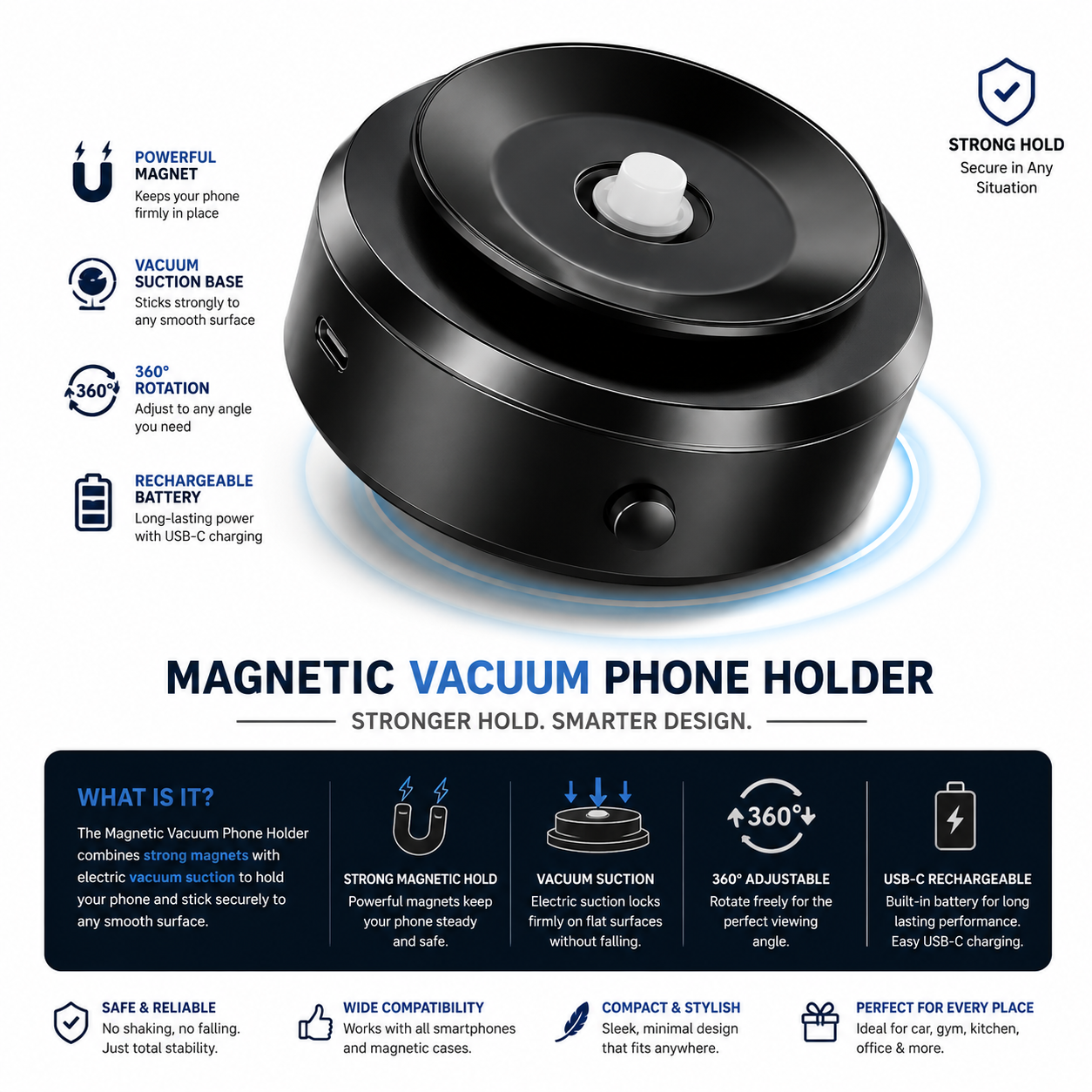 Strong Magnetic Suction for Mobile |تثبيت مغناطيسي قوي للهاتف