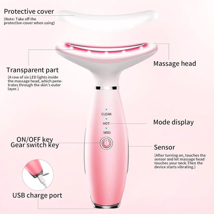 Pure Radiance – 3-Color LED Neck & Face Lifting Device توهجك يبدأ هنا (Your Glow Starts Here)