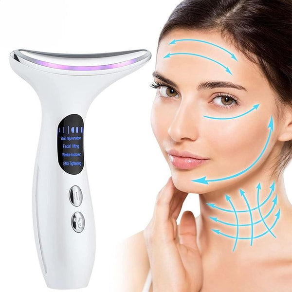 Pure Radiance – 3-Color LED Neck & Face Lifting Device توهجك يبدأ هنا (Your Glow Starts Here)