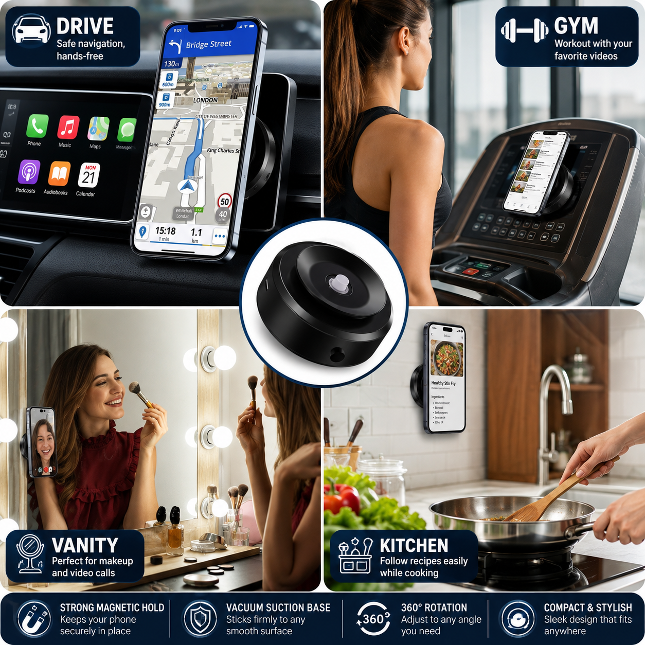 Strong Magnetic Suction for Mobile |تثبيت مغناطيسي قوي للهاتف